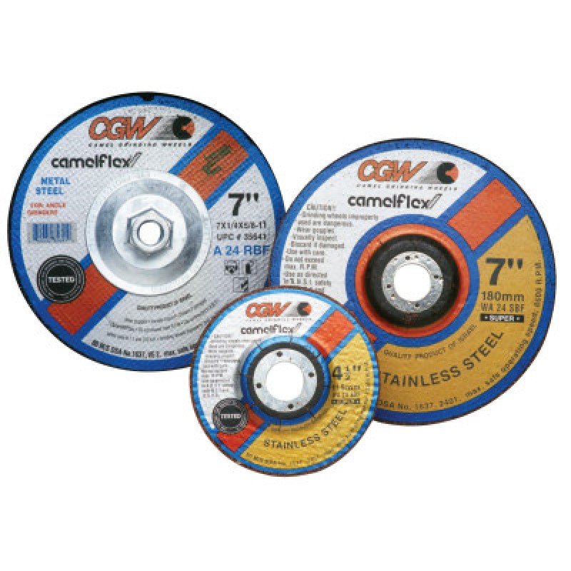 9X1/4X5/8-11 WA24-S-BF STAINLESS T27 DEP CENTER-CGW CAMEL GRIND-421-45082