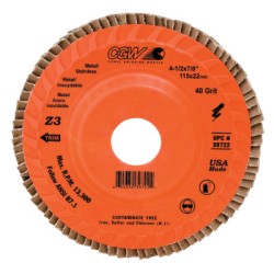 4-1/2" X 7/8" COMPACT Z3TRIMMABLE 40 GRIT-CGW CAMEL GRIND-421-39722