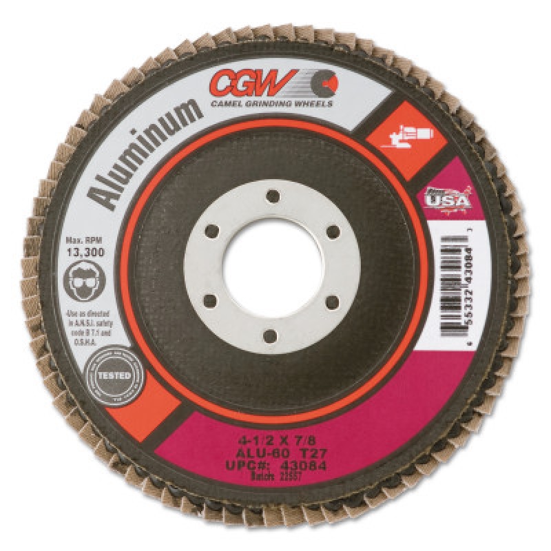 4 1/2 X 7/8 ALU-60 T27 REG - ALUMINUM-CGW CAMEL GRIND-421-43084