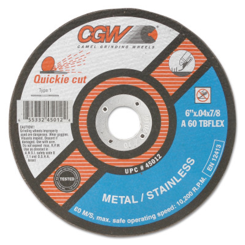 5"X.040X7/8" T1 A60-TB-FLEX QUICKIE C.O. WHL-CGW CAMEL GRIND-421-45011