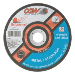 6"X.040X7/8" T1 A60-TB-FLEX QUICKIE C.O. WHL-CGW CAMEL GRIND-421-45012