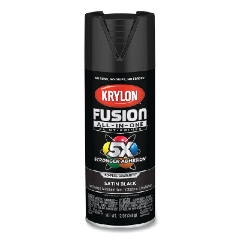 FUSION ALL-IN-ONE PAINT& PRIMER  SATIN BLACK-DIVERSIFIED BR-425-K02732007