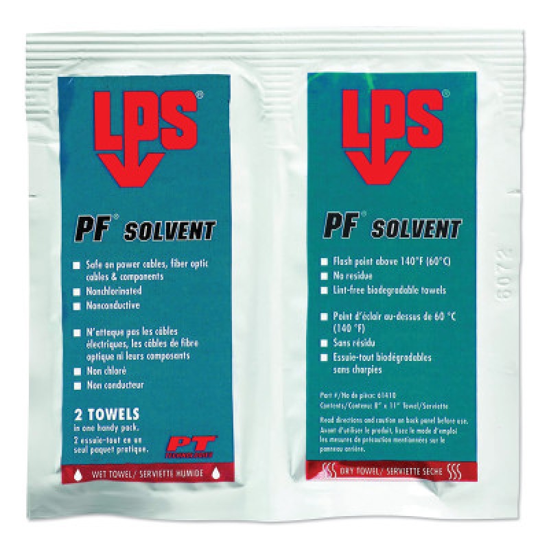 PF SOLVENT DEGREASER WET/DRY WIPES TANDEM PACK-ITW PROF BRANDS-428-61410