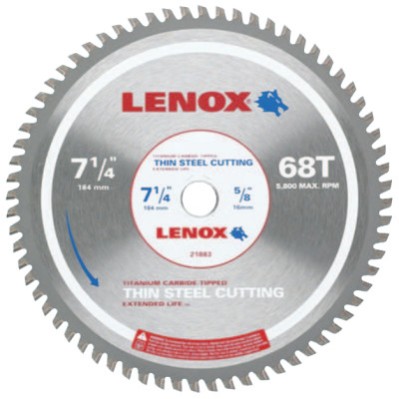 7-1/4" 68T THIN STEEL METAL CUTTING SAW BLADE-IRWIN-433-21883TS714068CT