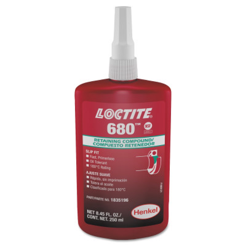 680 RETAINCOMPOUND  SLIPFIT  HIGH STRENGTH 250M-HENKEL CORPORAT-442-1835196