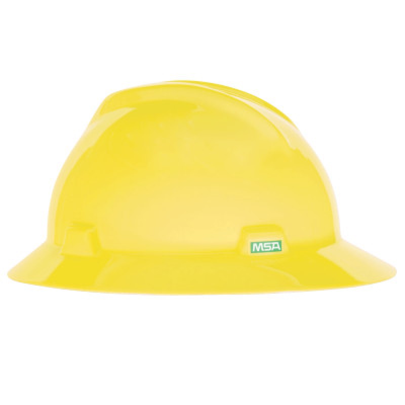 HAT V-GD STD HI-VIZ YELGRN W/RATCHET-MINE SAFETY APP-454-10061515