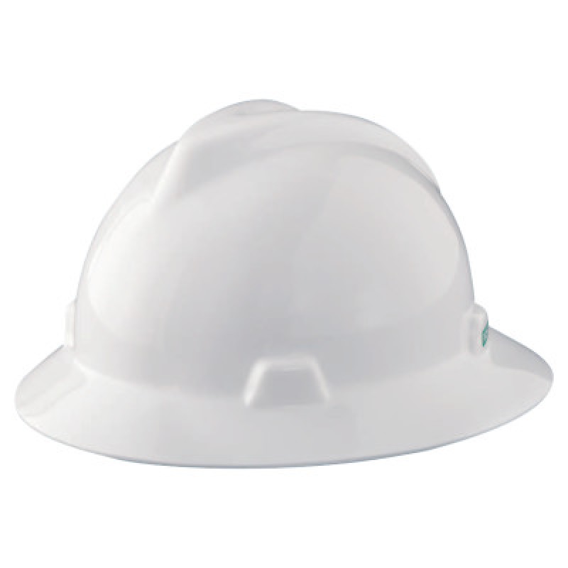 WHITE V-GARD SLOTTED HAT-MINE SAFETY APP-454-454733