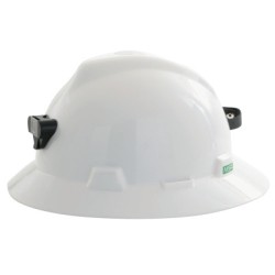 WHITE V-GARD HAT W/STAZ--MINE SAFETY APP-454-460069