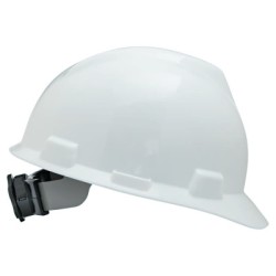 WHITE V-GARD SLOTTED CAP-MINE SAFETY APP-454-475358