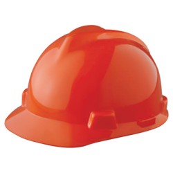 ORANGE V-GARD SLOTTED HARD CAP-MINE SAFETY APP-454-475361