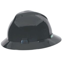 BLACK V-GARD HAT W/FAS TRACK SUSPENSION-MINE SAFETY APP-454-C217374