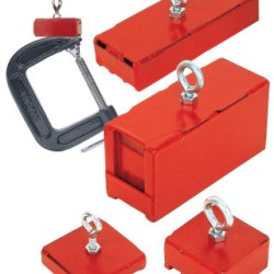 HEAVY DUTY MAGNETIC BASE100LB PULL RED-MAGNET SOUR*456-456-07541
