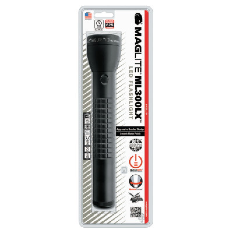 MAGLITE LED ML300LX 3 CELL  MATTE BLACK-MAG INSTRUMENTS-459-ML300LX-S3CC6