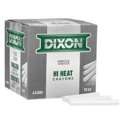 DIXON TICONDEROGA-WHITE HIGH HEAT METAL MARKING CRAYON 72/BOX-DIXON TICO *464-464-63300