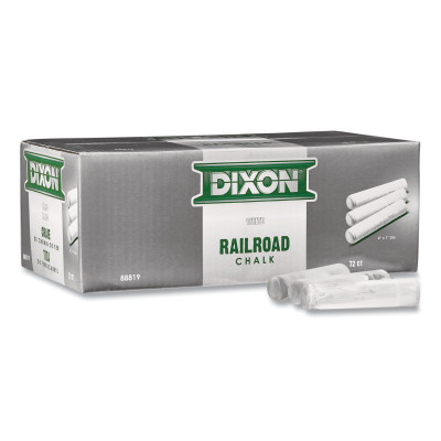 WHITE RAILROAD CRAYON CHALK 4"X1"-DIXON TICO *464-464-88819
