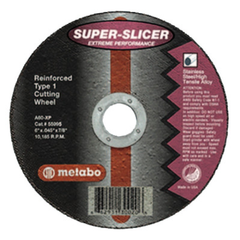 4-1/2"X.045X7/8" TYPE 1SLICER WHEEL A60XP GRIT-METABO CORPORAT-469-55994