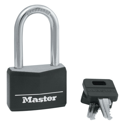 4 PIN TUMBLER PADLOCKKEYED DIFF. BLACK BRASS-MASTER LOCK*470-470-141DLF