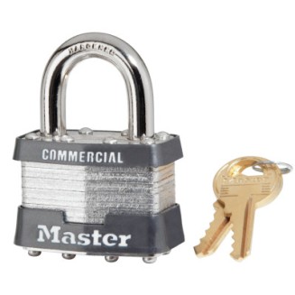 4 PIN TUMBLER SAFETY PADLOCK KEYED DIFFERENT-MASTER LOCK*470-470-1DCOM