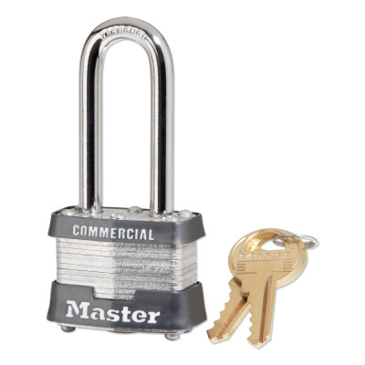 1-9/16 INCH LAMINATED STEEL PADLOCK; KEY 2168-MASTER LOCK*470-470-3KALH-2168