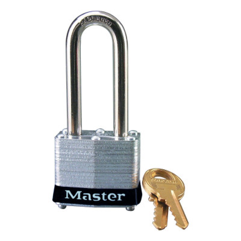 BLACK LMNTD STEEL SAFETYPADLOCK; 2 IN SHACKLE-MASTER LOCK*470-470-3LHBLK