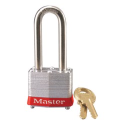 RED SAFETY LOCKOUT PADLOCK W/2" SHACKLE-MASTER LOCK*470-470-3LHRED