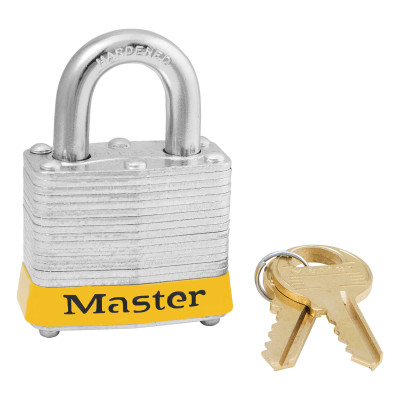 4 PIN TUMBLER PADLOCKW/YELLOW BU-MASTER LOCK*470-470-3YLW