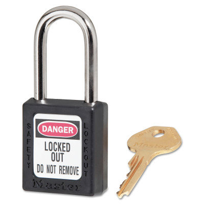 BLACK PLASTIC SAFETY PADLOCK  KEYED DIFFERENTLY-MASTER LOCK*470-470-410BLK