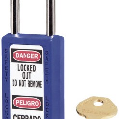 6 PIN TUMBLER PADLOCK KEYED DIFF. SAFETY LOCK-MASTER LOCK*470-470-411BLU