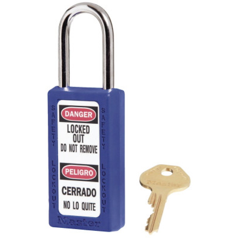 6 PIN TUMBLER PADLOCK KEYED DIFF. SAFETY LOCK-MASTER LOCK*470-470-411BLU