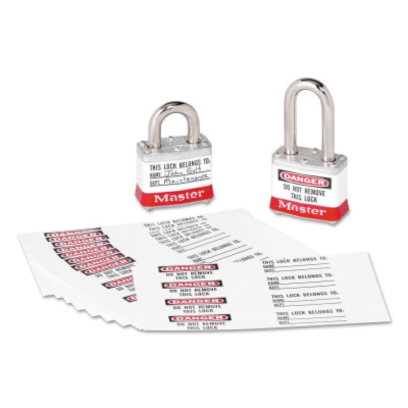 SAFETY SERIES PADLOCK I.D. LABELS (BAG/50)-MASTER LOCK*470-470-461