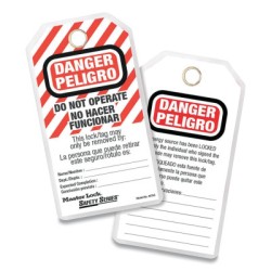 SAFETY LOCK OUT LABELS BAG/12-MASTER LOCK*470-470-497AX