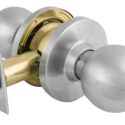 COMM CYL LOCKSET BALL KNOB PRIVACY SATIN CHROME-MASTER LOCK*470-470-BLC0332D