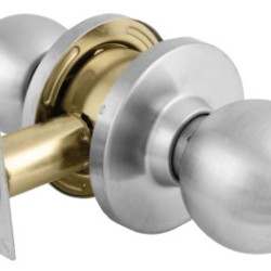 COMM CYL LOCKSET BALL KNOB PASSAGE SATIN CHROME-MASTER LOCK*470-470-BLC0432D