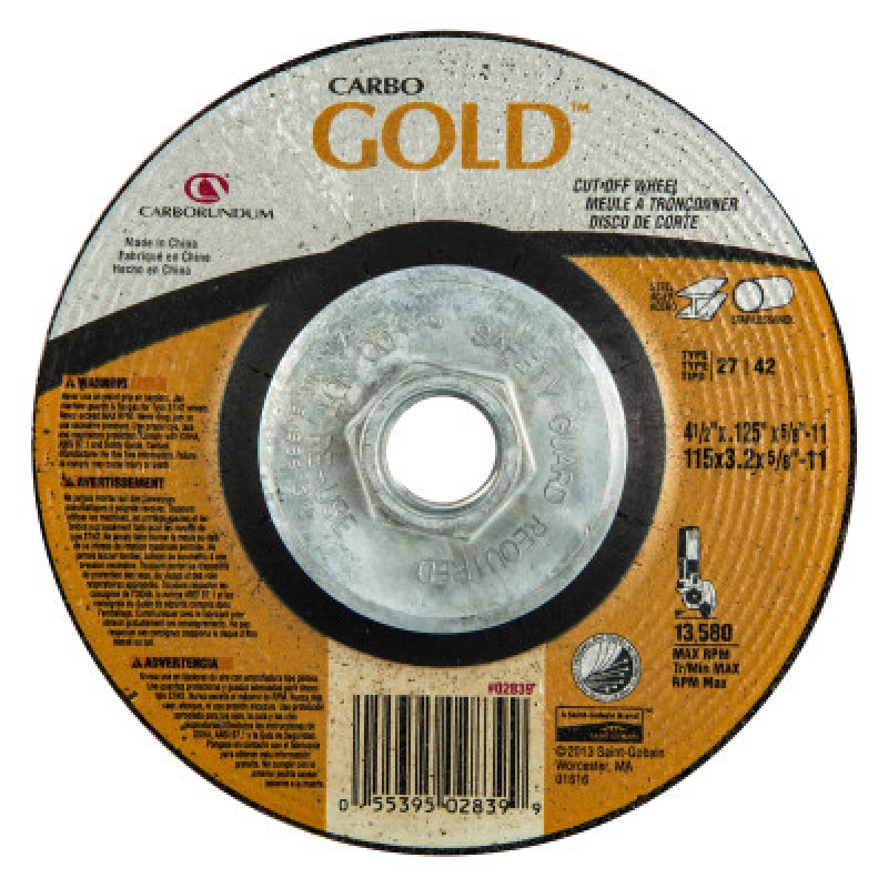 FOR STEEL / METAL 27 4-1/2 X .125 X 5/8-11-ST GOBAIN-544-481-05539502839
