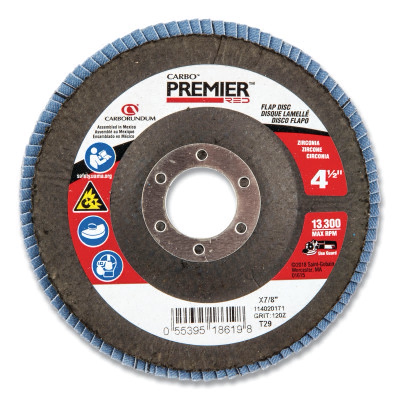 PREMR RED ZIRCONIA ALUMTYPE 29 4-1/2X5/8-11 40-ST GOBAIN-544-481-05539520347