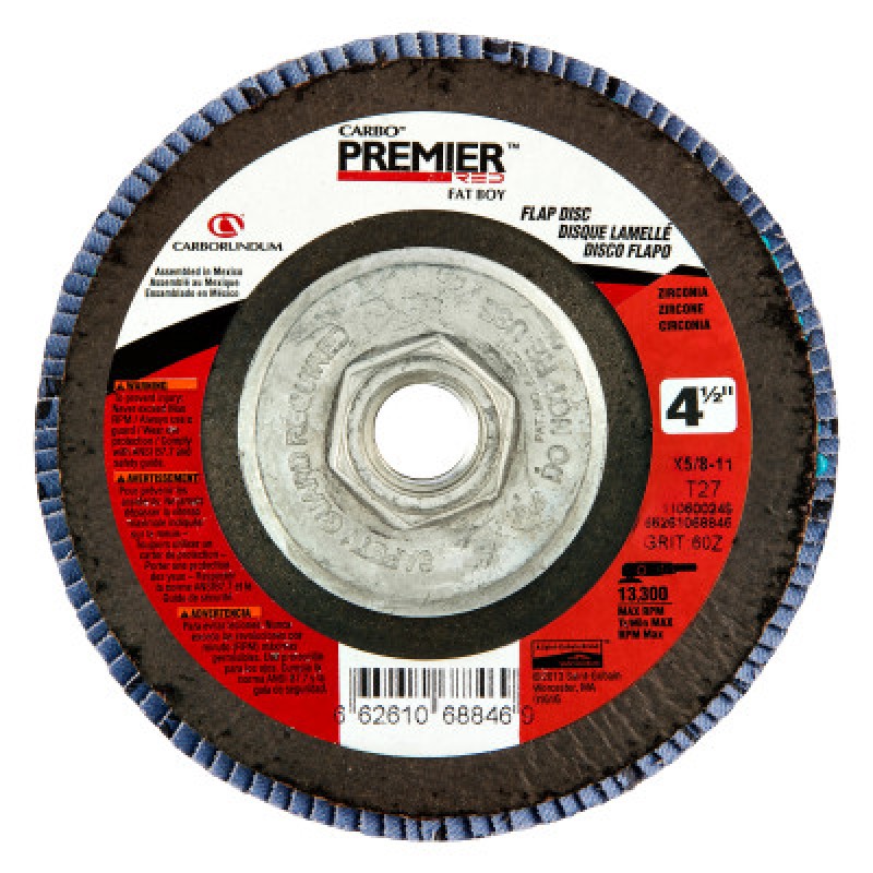 PRMR RED ZIRC ALUM TY27FAT BOY 4-1/2X5/8-11 40-ST GOBAIN-544-481-66261068838