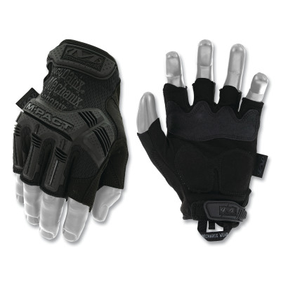 MW FINGERLESS M-PACT GLOVE  LARGE  BLACK-MECHANIX WEAR-484-MFL-55-010