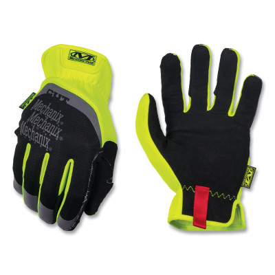 FASTFIT E5 GLOVES LARGE BLACK/FL YELLOW-MECHANIX WEAR-484-SFF-C91-010