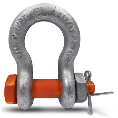 GALVANIZED BOLT & NUT ANCHOR SHACKLE - 3TON- 1/2-COLUMBUS MCKINN-490-M850G