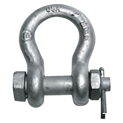 GALVANIZED BOLT & NUT ANCHOR SHACKLE - 6-1/2TON--COLUMBUS MCKINN-490-M852G