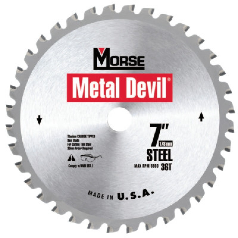 7IN 54T ALUM. CUTTING CIRCULAR BLADE-20MM ARBOR-M K MORSE *497*-497-CSM754AC