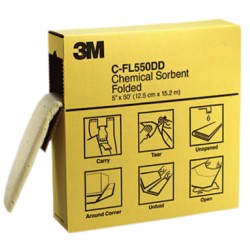 5"X50' FOLDED CHEMICAL SORBENT (CS/3 BOXES)-3M COMPANY-498-C-FL550DD