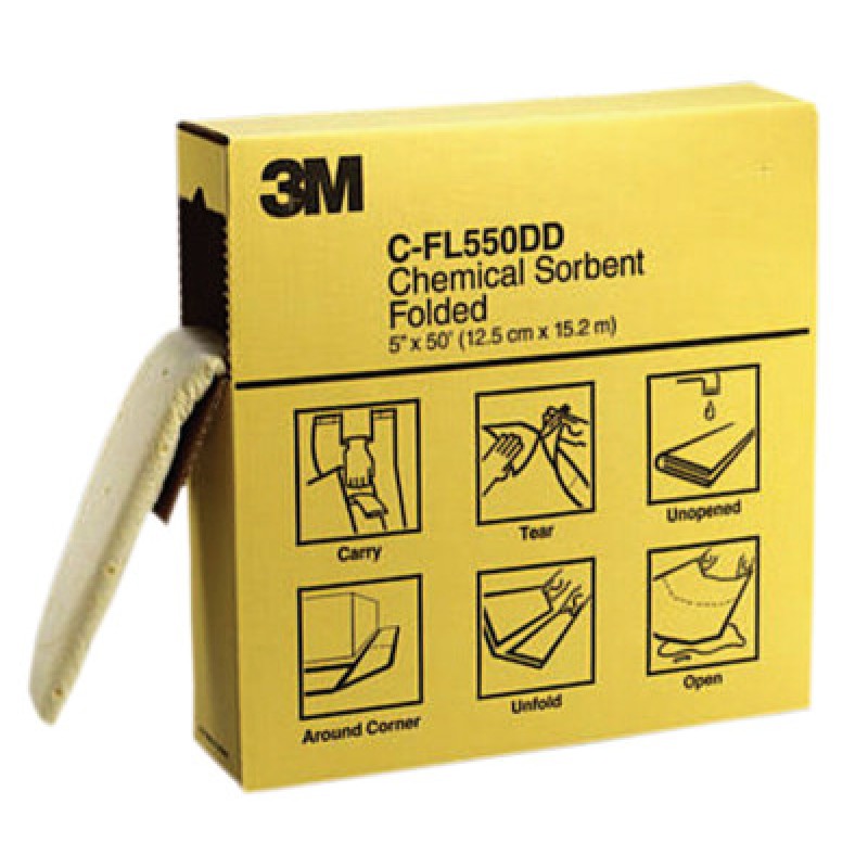 5"X50' FOLDED CHEMICAL SORBENT (CS/3 BOXES)-3M COMPANY-498-C-FL550DD