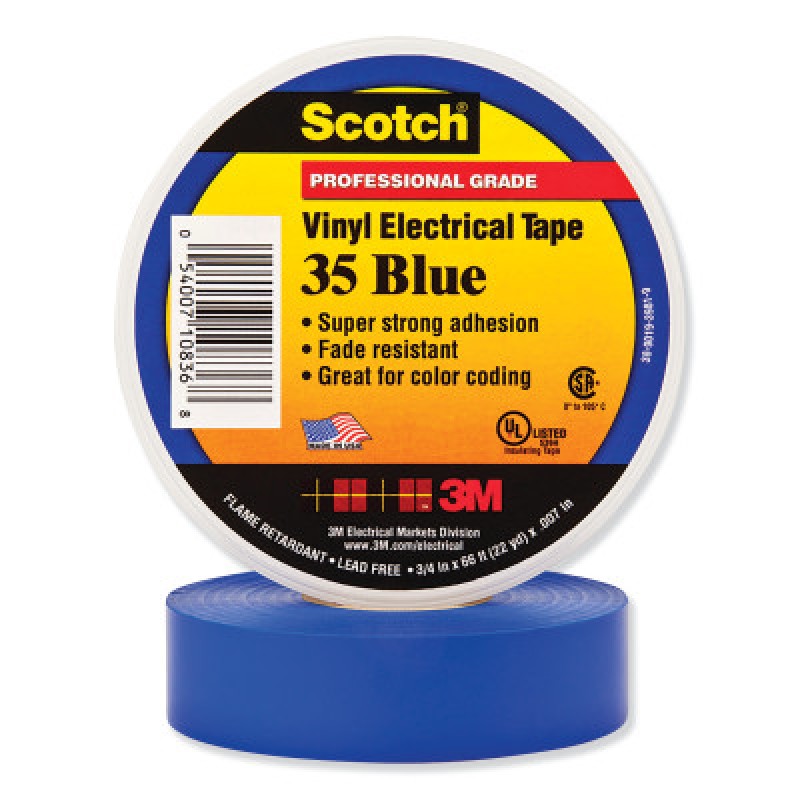 SCOTCH 35 BL 1/2 IN X 20FT VINYL CODING ELEC TP-3M COMPANY-500-102403