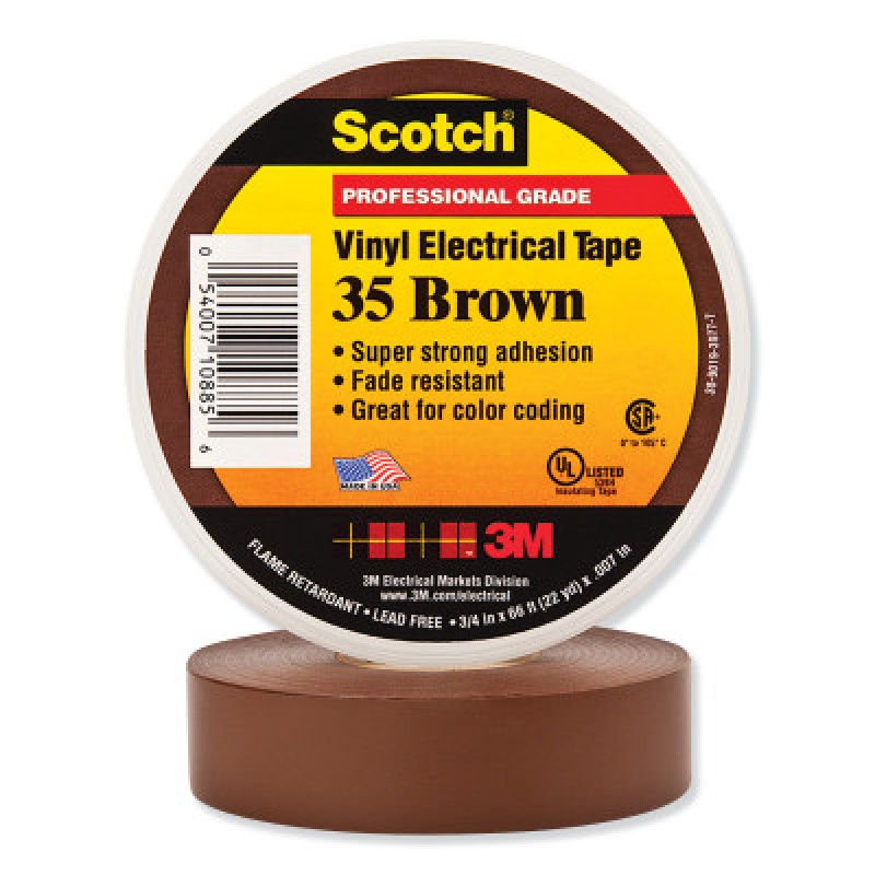 SCOTCH 35 BR 1/2 IN X 20FT VINYL CODING ELEC TP-3M COMPANY-500-102991