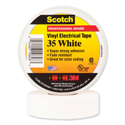 SCOTCH 35 WH 3/4 IN X 66FT VINYL CODING ELEC TP-3M COMPANY-500-108283