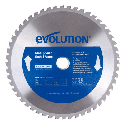 STEEL CUTTING BLADE 10"-EVOLUTION POWER-510-10BLADEST
