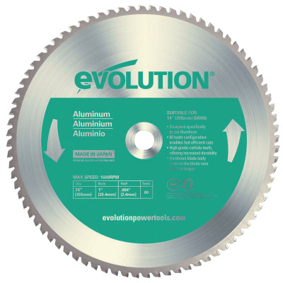 ALUM CUTTING BLADE 14"-EVOLUTION POWER-510-14BLADE-AL