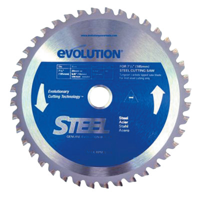 7-1/4 BLD FOR STL 185MMX 40T X 20MM-EVOLUTION POWER-510-185BLADE-ST