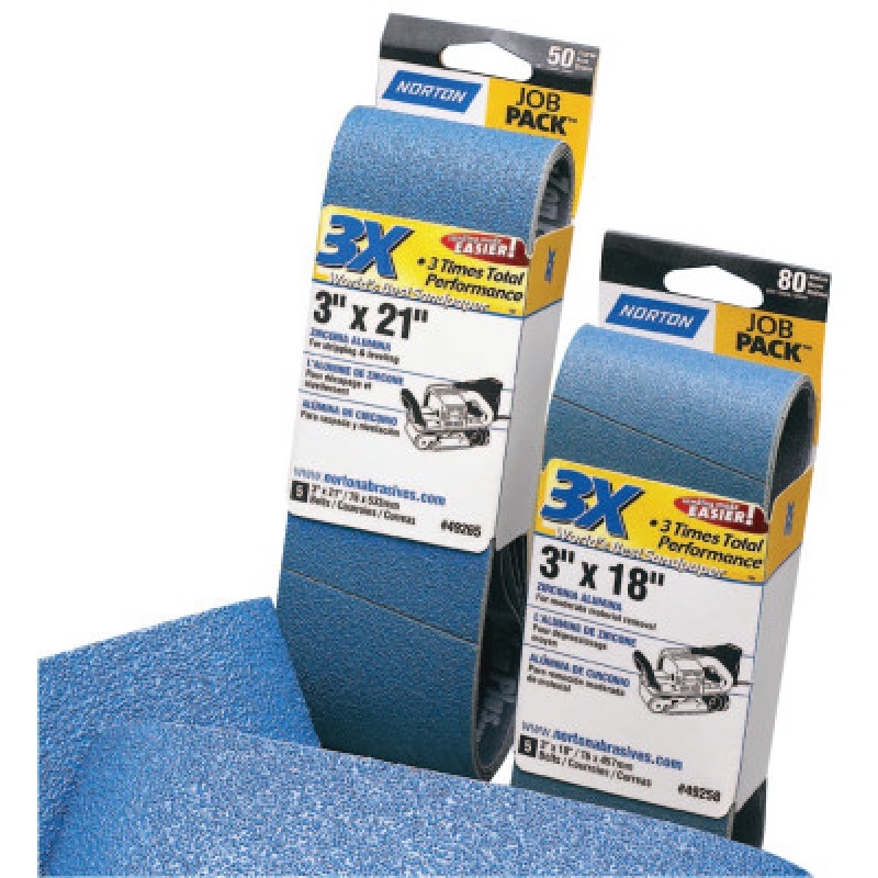 PORTABLE BELTS 3 X 24 (PKG/5) 80 GRIT-ST GOBAIN-544-547-07660749270